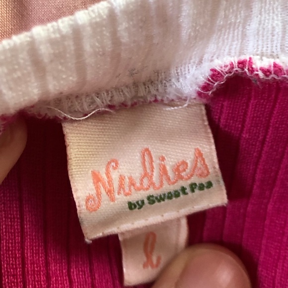 Pink White Button Collar Fitted Coastal Nautical Top - Picture 3 of 5